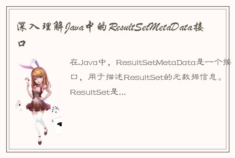 深入理解Java中的ResultSetMetaData接口