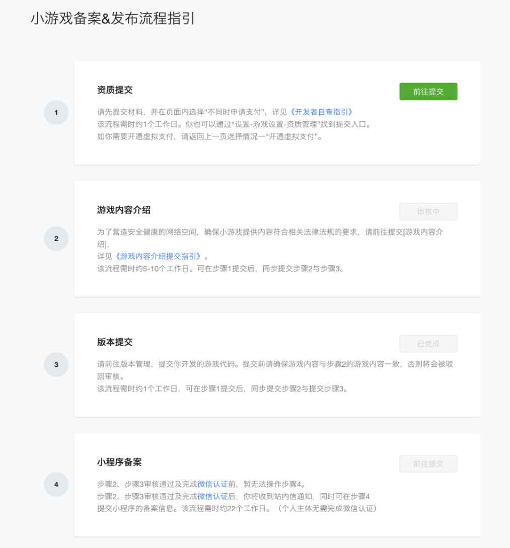 个人小游戏备案流程图2