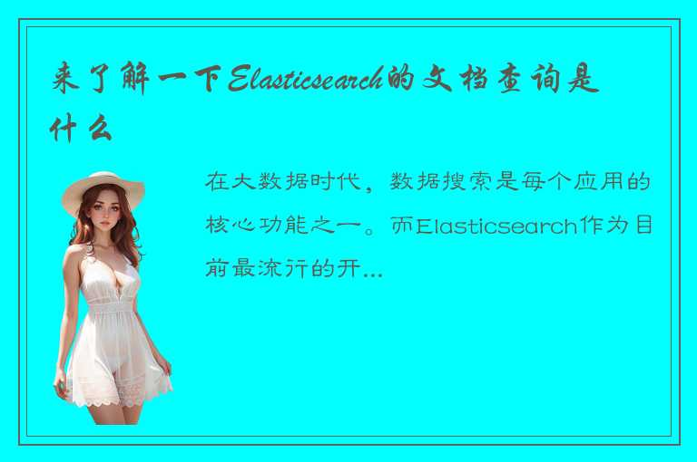 详解Elasticsearch的查询操作